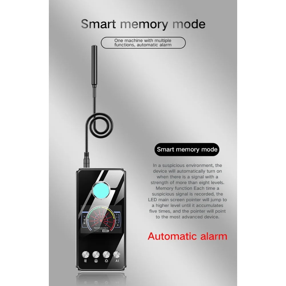 Wireless B Ody Camera Detector 48-Hour Battery, 10m Range For Home & Travel B Ody Camera Detectors Cable Security Protection