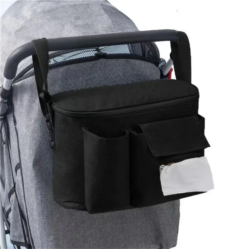 Large Capacity Baby Stroller Multifunctional Bag Baby Stroller Hanging Bag Fashionable Single Shoulder Diagonal Cross Mommy Bag