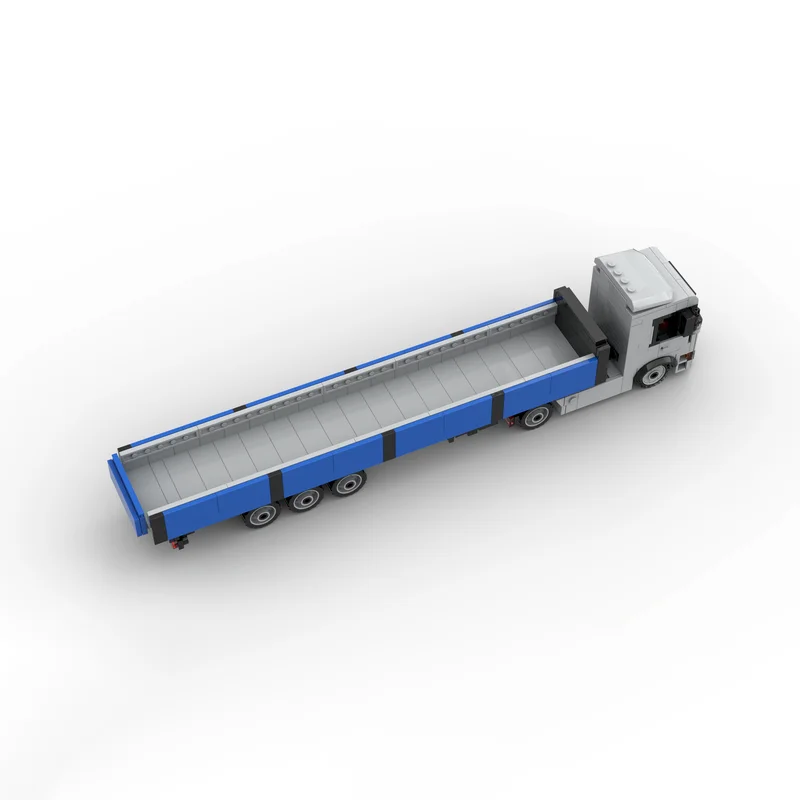 Klocki konstrukcyjne Ciężarówka z przyczepą Model Technologiczny Modularny Ciężarówka Prezenty Konstrukcja Zabawki do samodzielnego montażu