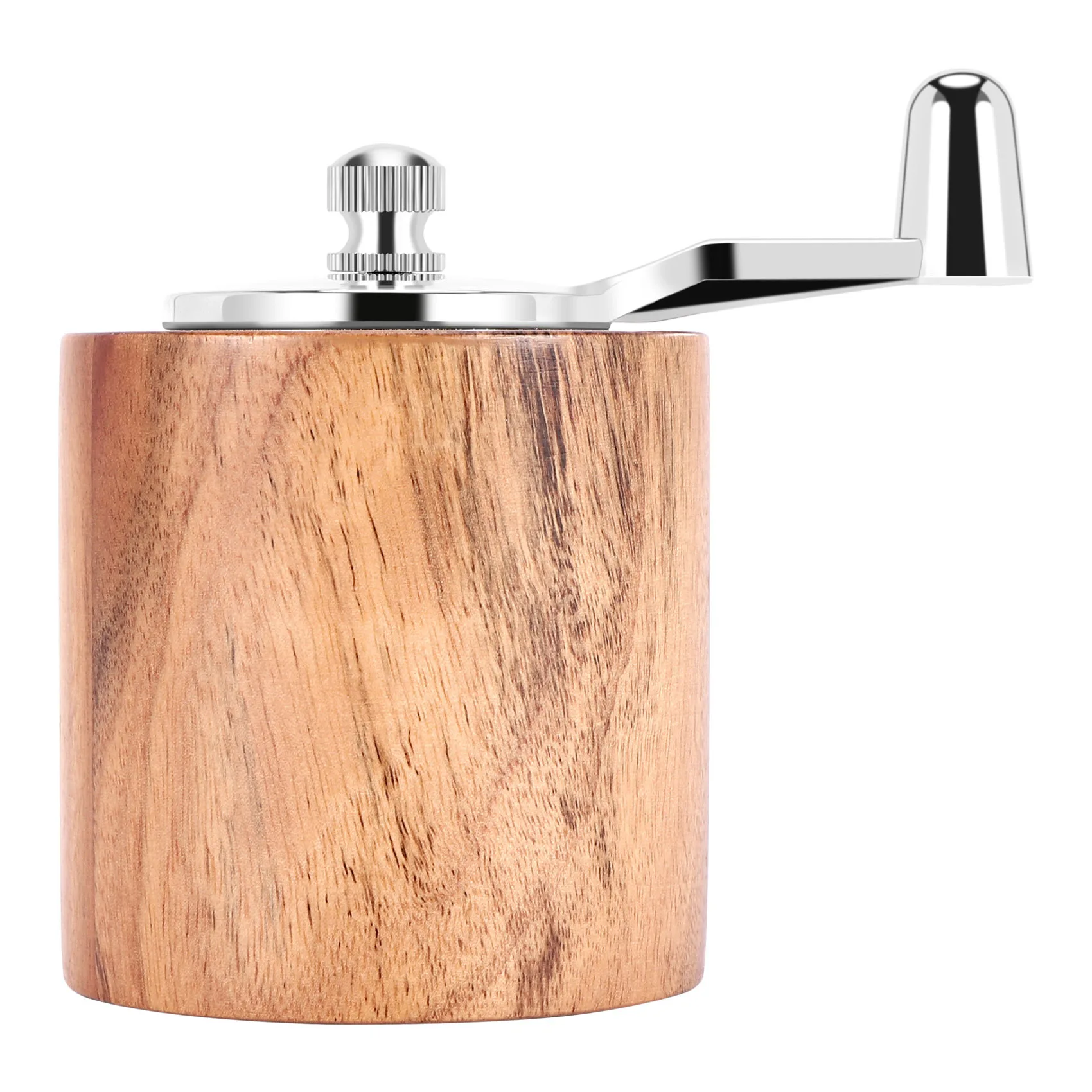 مطحنة فلفل، مطحنة فلفل خشبية كرنك يدوية بمقبض كلاسيكي ودوار سيراميك قابل للتعديل