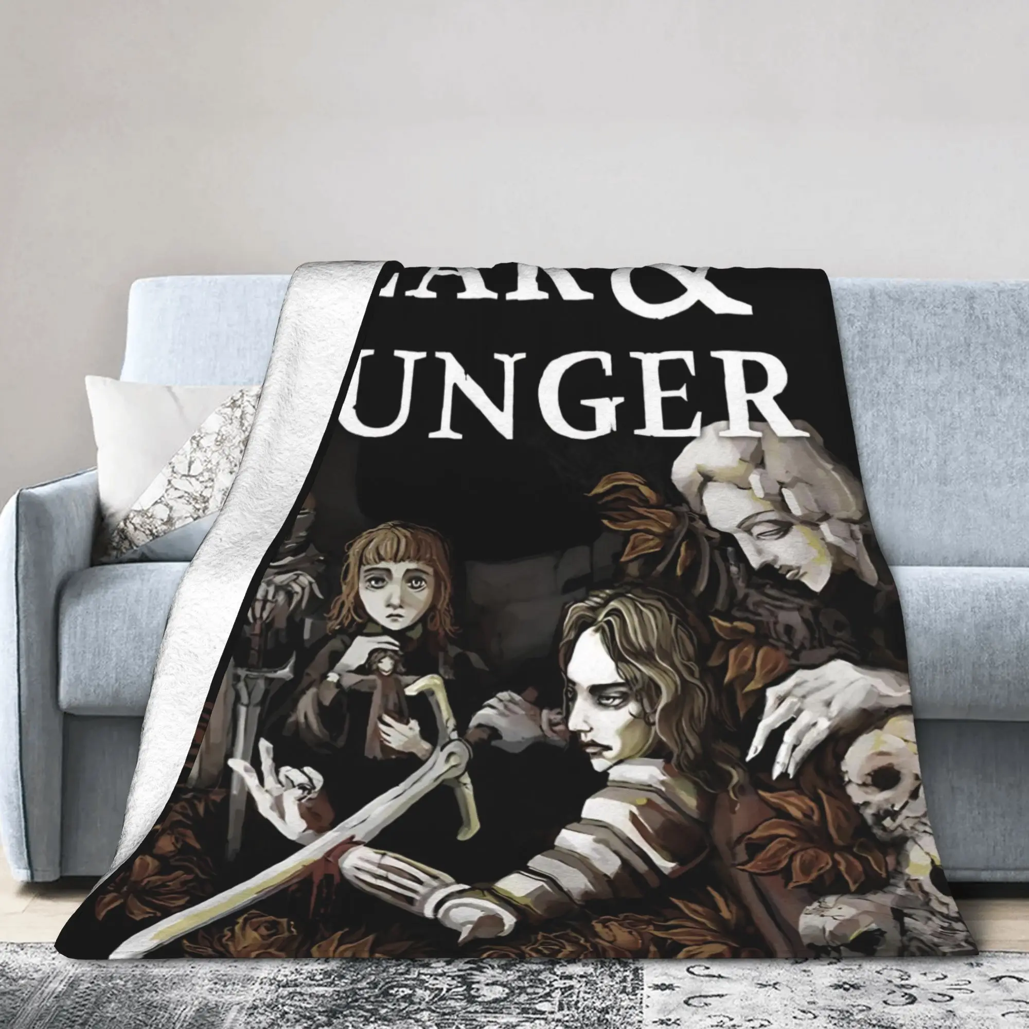 Fear and Hunger Marina Wolf Companion Blankets Game Wool Novelty Soft Throw Blanket for Bed Sofa All Season Travel