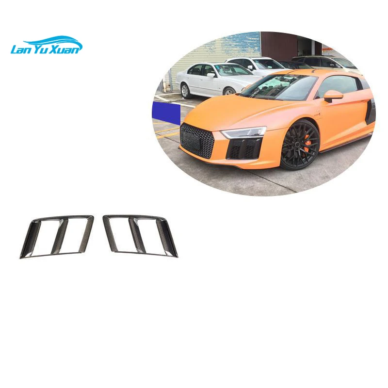 

R8 Carbon Fiber Fibre Front Vent Fog Light Surround Fit For audi R8 2016-2018