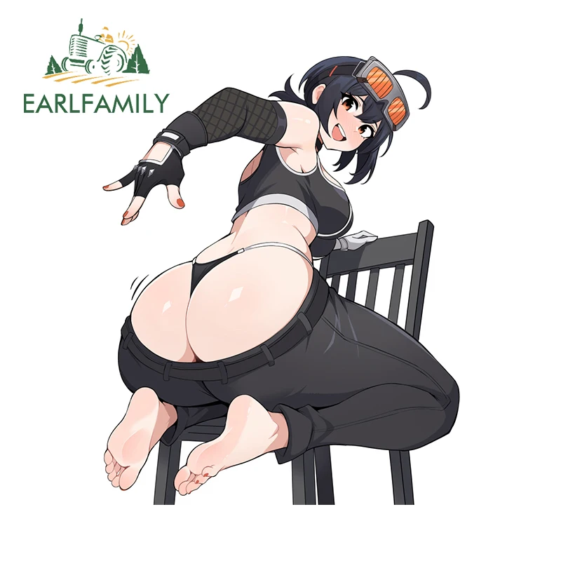 EARLFAMILY 13cm x 10.4cm Zenless Zone Zero Hentai Succubus Car Stickers Sex Butt Thicc Ass Uniform Decals Scratch Proof Decor