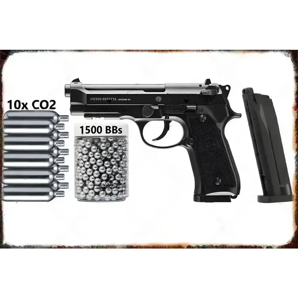 Vaygcr Vintage Metallschilder mit Waffenmotiven, 4er-Set – Rostfreie Waffen-Wandkunst für Männerhöhle, Garage, Bar, Heimdekoration