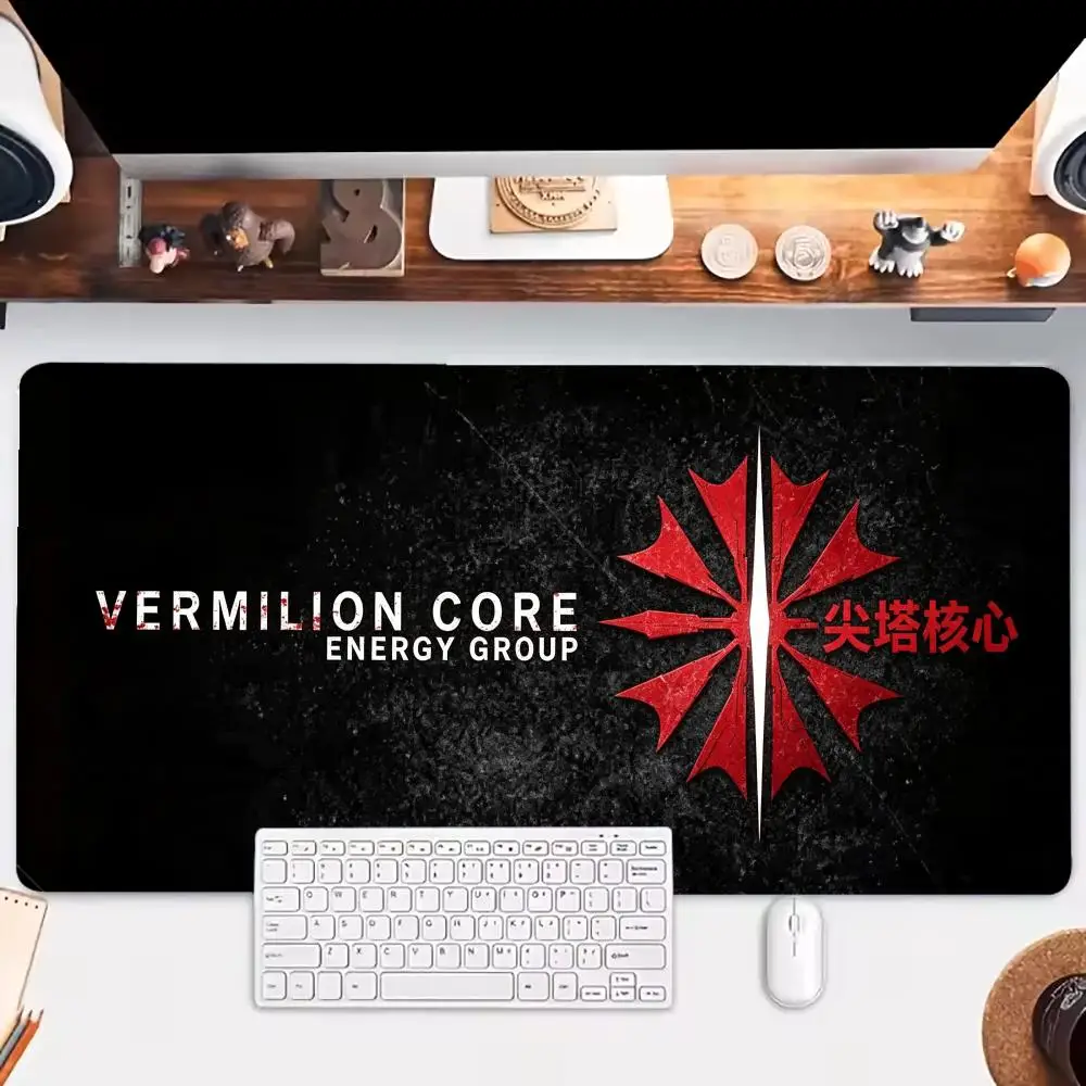 Sci-Fi Emblem Design Game Desk Mat Esports Mouse Pad Natural Rubber Non-Slip Large Size For Laptop Desktop Bedroom Gaming Work