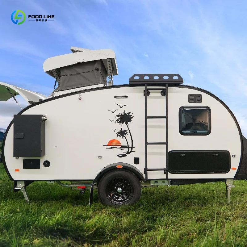 Customized versatile ripple camper compact outdoor camper trailer for family camping and long distance travel