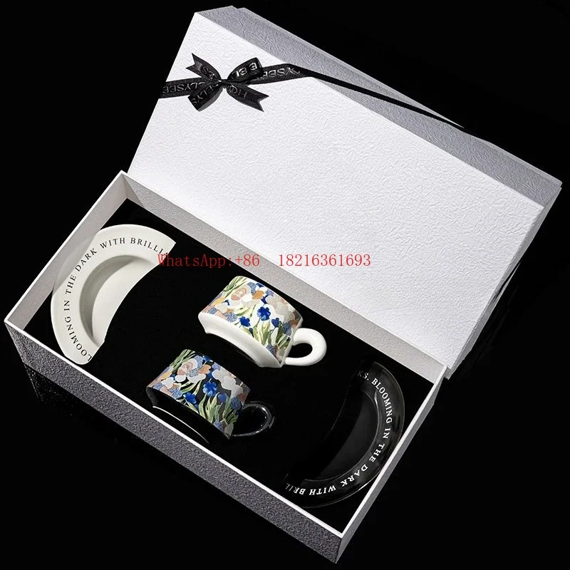 Latest Arrival Exquisite Coffee Cup Gift Box Cup High-end Couple Cup