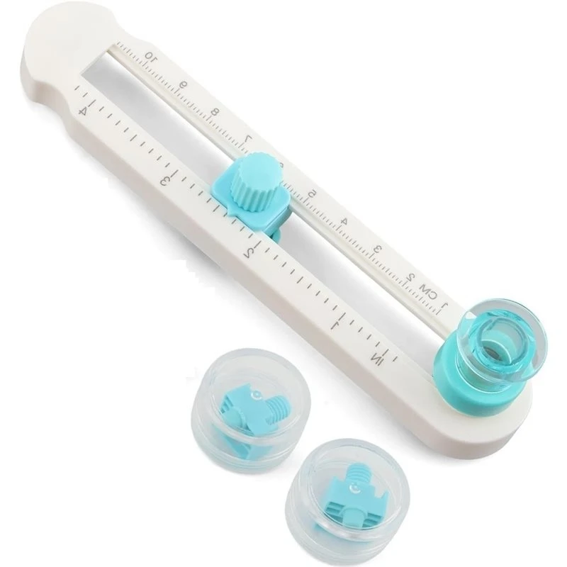 QWE-360° Adjustable Circle Paper Cutter With 2 Knifes Multifunctional Circular Paper Scrapbooking Cards Cutters DIY Paper