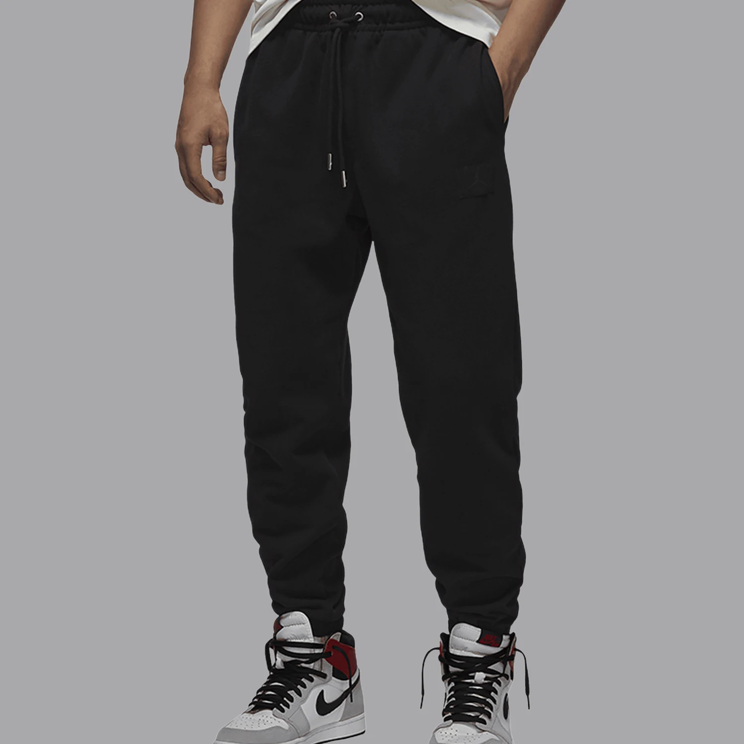 Nike genuine JORDAN Men's Sports Cuffed Casual Thin Fleece Pants FV7252-010