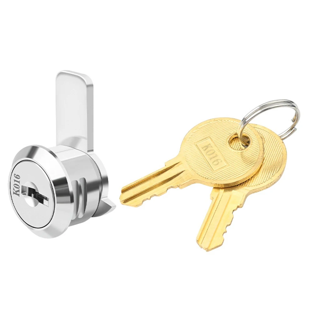 Zinc Alloy Cabinet Lock for Filing Cabinet Document Storage Drawer with 2 Keys Rust Resistant Silver Lock Size Options Available
