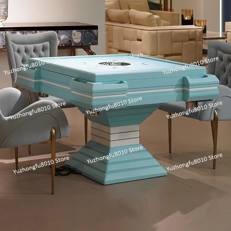 Electric mahjong machine Villa household automatic shuffling solid wood tower mahjong table
