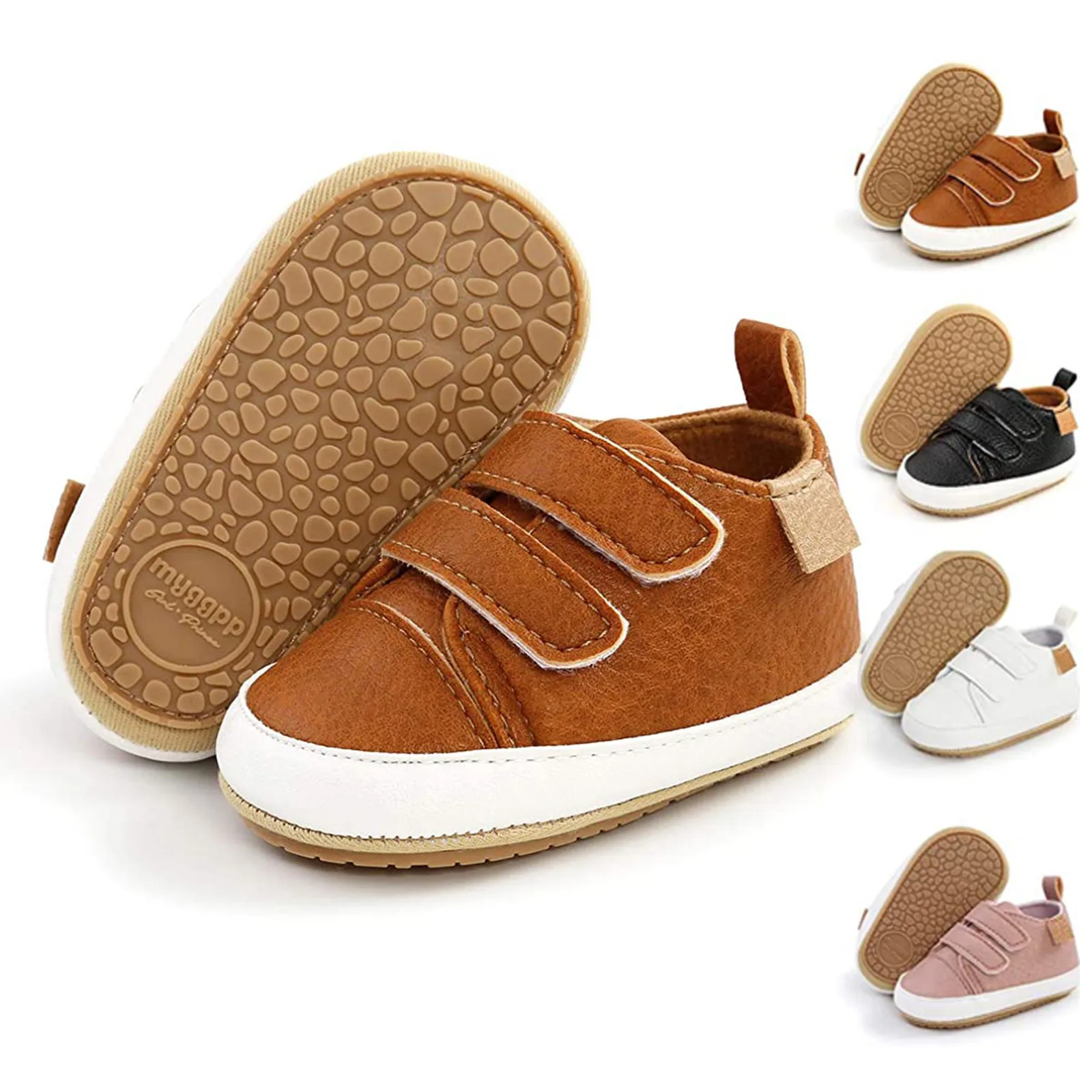 

2024 Unisex Baby Boys Girls First Walkers High-Top Ankle Sneakers Soft Rubber Sole Infant Comfy Shoes Toddler First Walkers