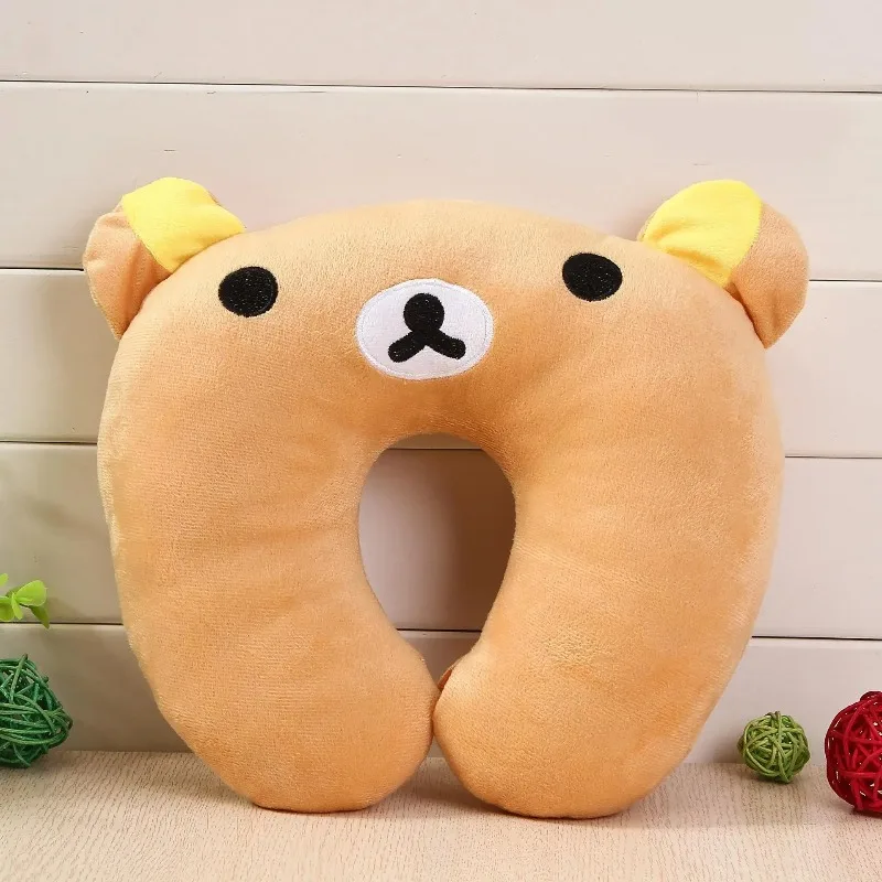 U-Shaped Travel Neck Pillow, Lightweight Airplane Car Pillow for Sleeping, Cartoon Cute Memory Foam Neck Rest for Train Bus