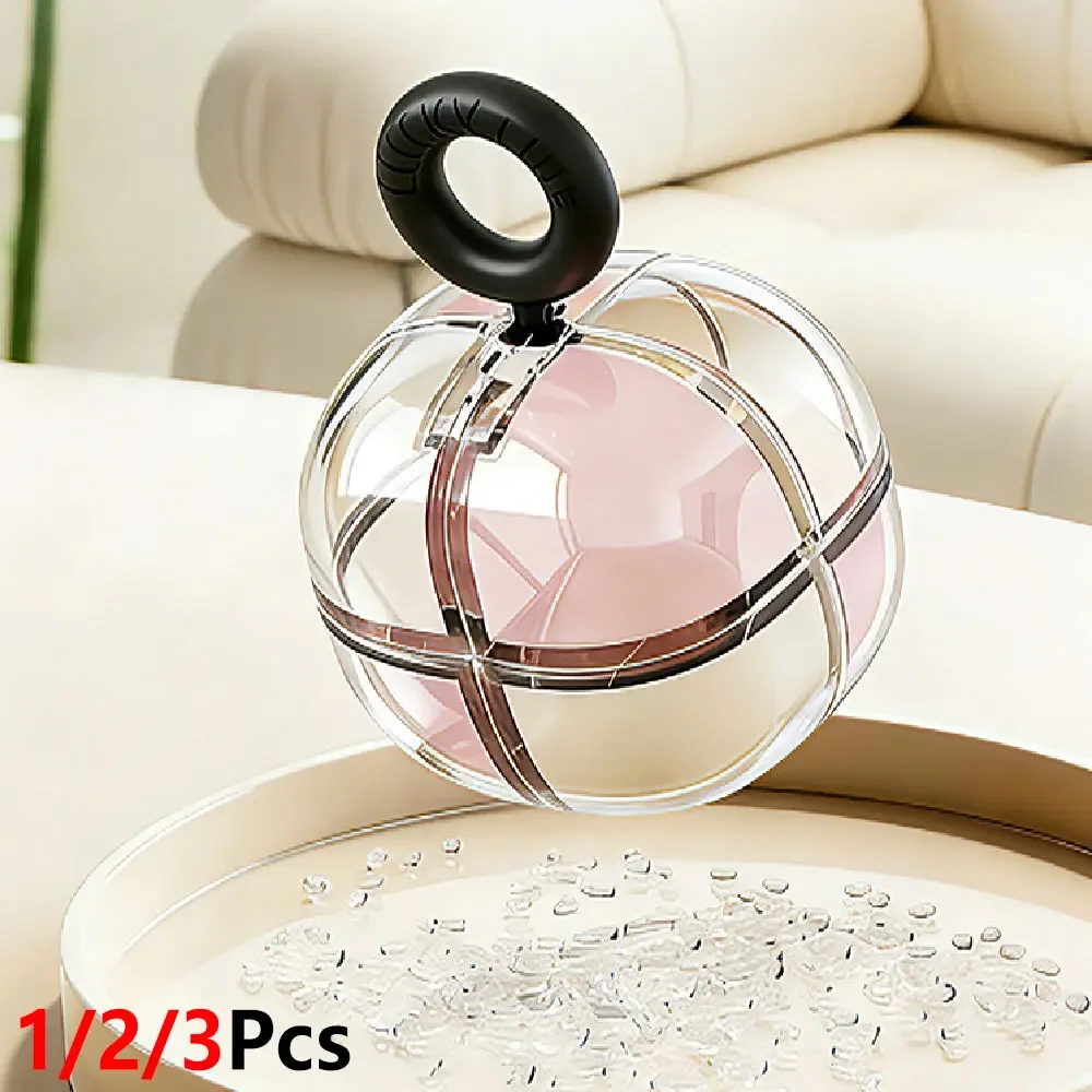 1/2/3Pcs Moisture-Proof Pill Box with Independent Lids, 8 Compartment Double Layer Pumpkin Shape Pill Holder,Portable Carry Ring