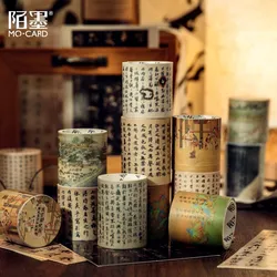 Chinese Kalligrafie Vintage Washi Tape Landschap Schilderij Craft Decoratieve Masking Diy Zelfklevende Scrapbook Sticker Tape