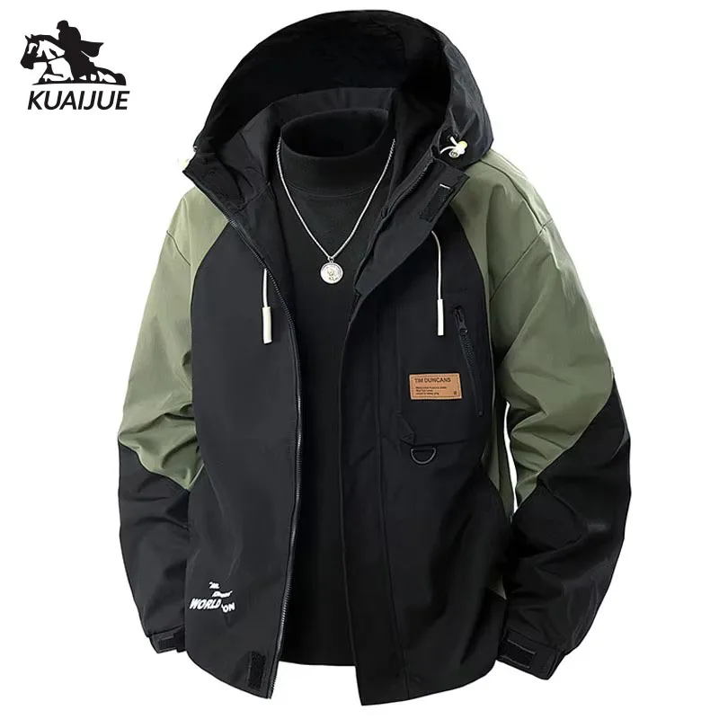 Herrenjacke Frühling Herbst Neue Herrenjacke Bedruckte Kapuzenjacken Lässiger Mantel Herren Business-Mäntel Größe L-4XL 5XL 6XL 7XL 8XL