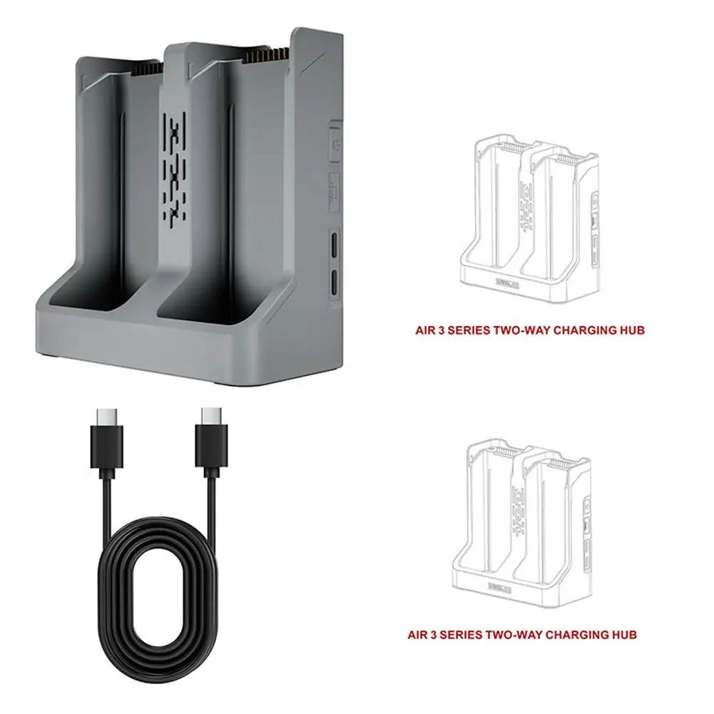 FOR DJI Air 3S Two-way Battery Fast Charge Manager Drone Charging Compartment Storage Box Anti-Overvoltage Battery Charging Base