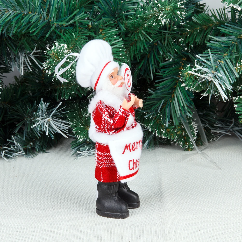 

1pc Plastic Santa Claus Christmas Ornament Desktop Decoration Festival Craft Lightweight Home Adornment Gift For Family