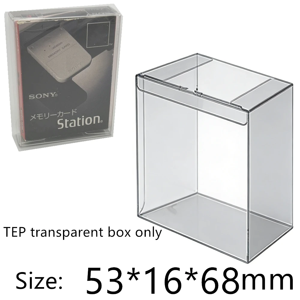 Transparent Box Protector For Original PS1 Memory Card SCPH-1020 Collect Boxes TEP Storage Game Shell Clear Display Case