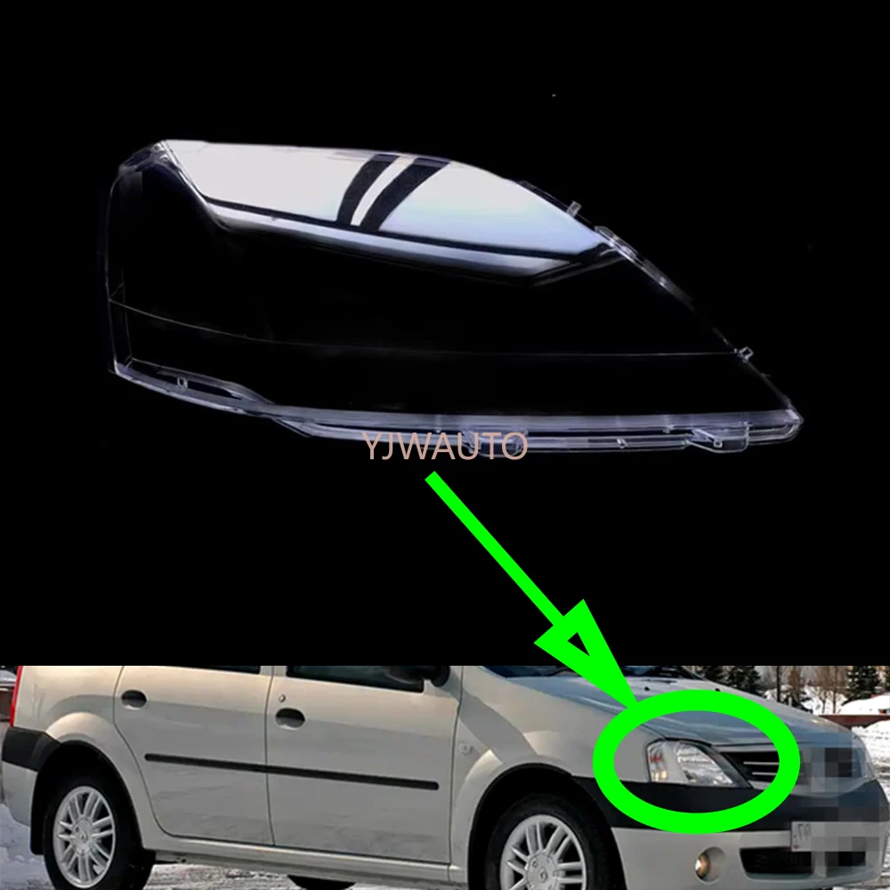 For Renault Logan 2009 2010 2011 2012 Headlight Lens Car Headlamp Cover Glass Replacement Front Lampshade Lens Auto Shell