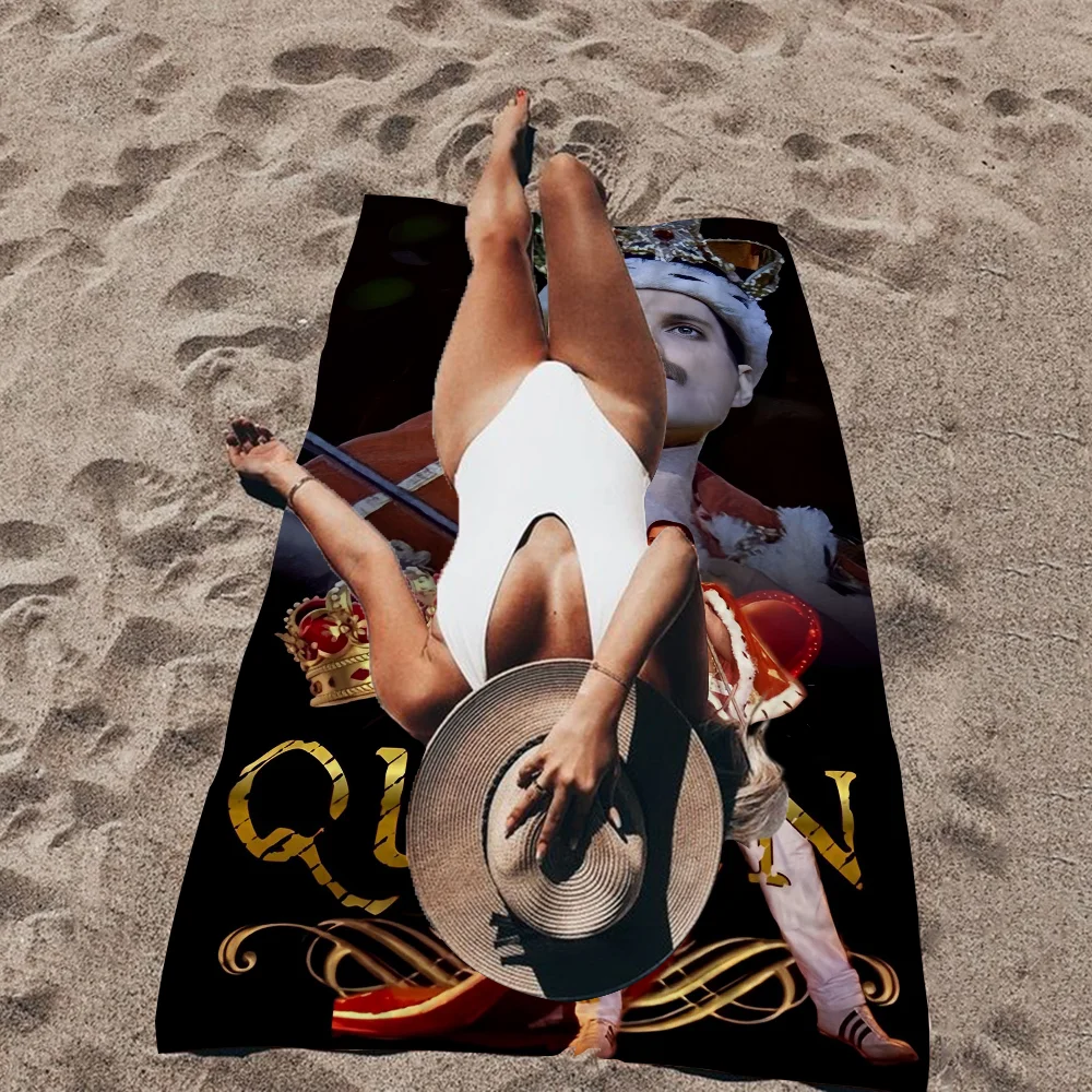 The Famous Band Queen Band Freddie Mercury Beach Towel For Kids Personalized Bath Towel Pool Vacation Gift Picnic Towel Gift