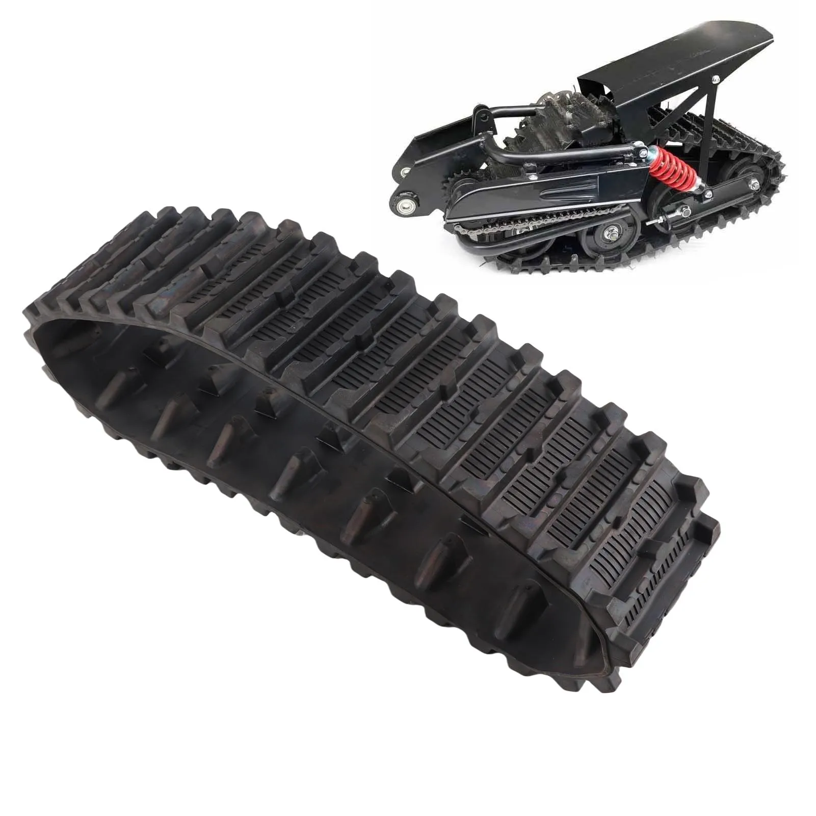 

Rubber Tracks Increased Traction Wheel Tire Track for ATV UTV Track Electric Snowmobile Snow Blower Go Kart