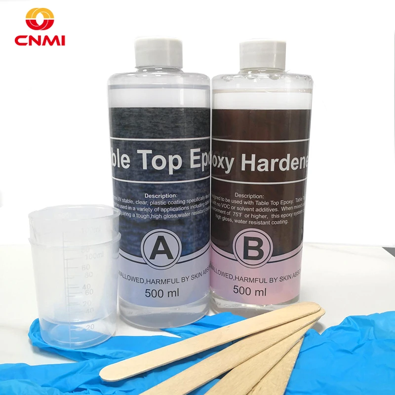 CNMI 16oz 1:1 AB Resin Epoxy Glue Set High Adhesive Hardener Crystal Glue Table Top Coating Jewelry Making DIY Resin Mold Crafs