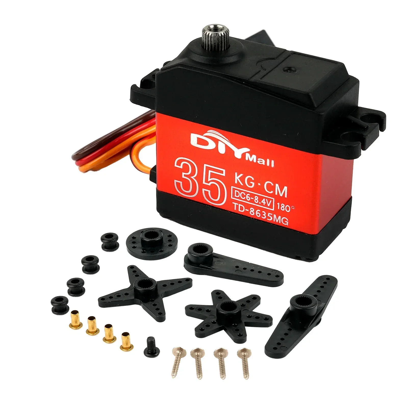 Td8635mg 35kg servo motor digital 6-84v engrenagem de metal 180 270 360 graus para carro rc aeronave robô crawler peças de brinquedo