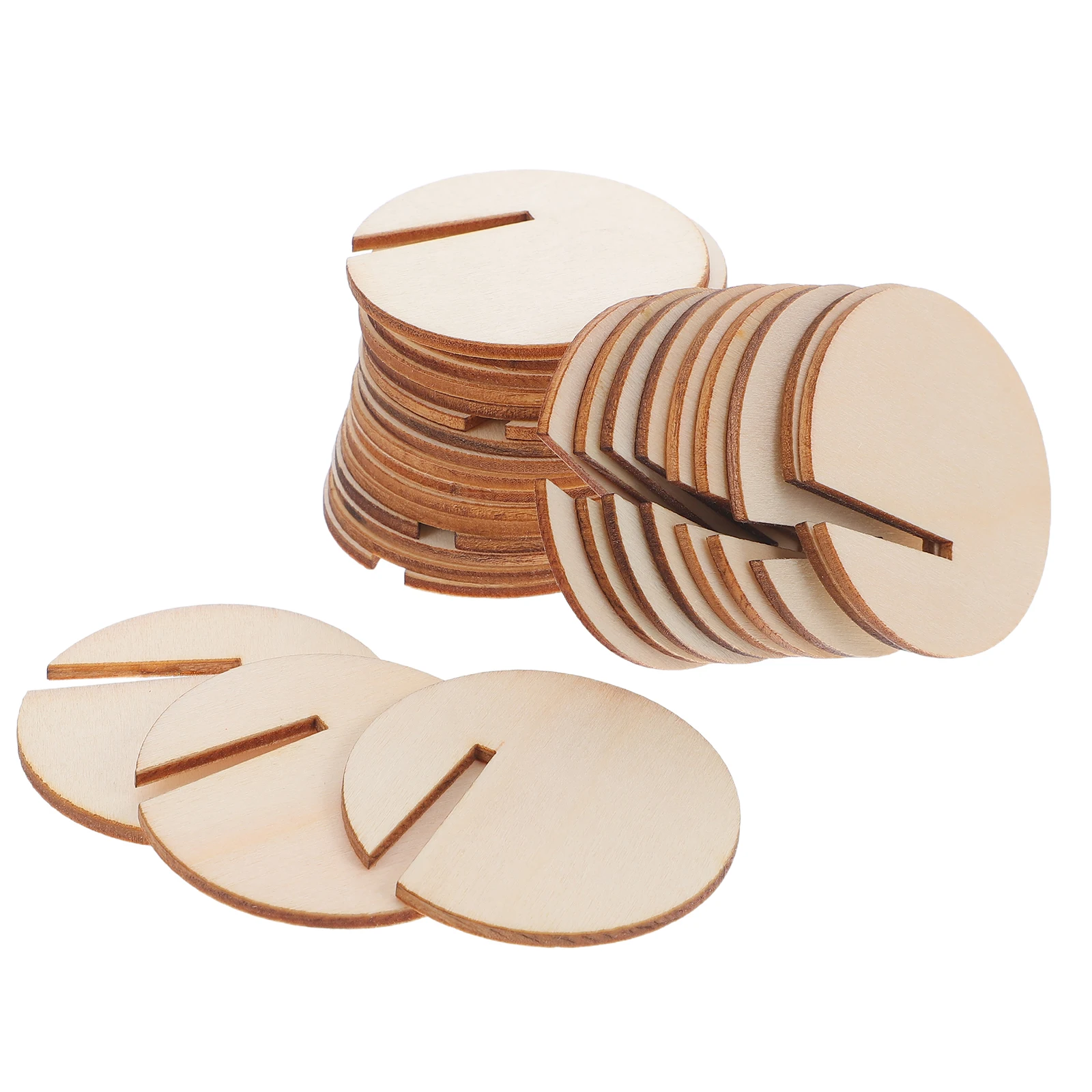 

120Pcs Round Wooden Drink Markers Natural Wood Name Tags for Wedding Reception DIY Beverage Identification Rustic Cup Labels