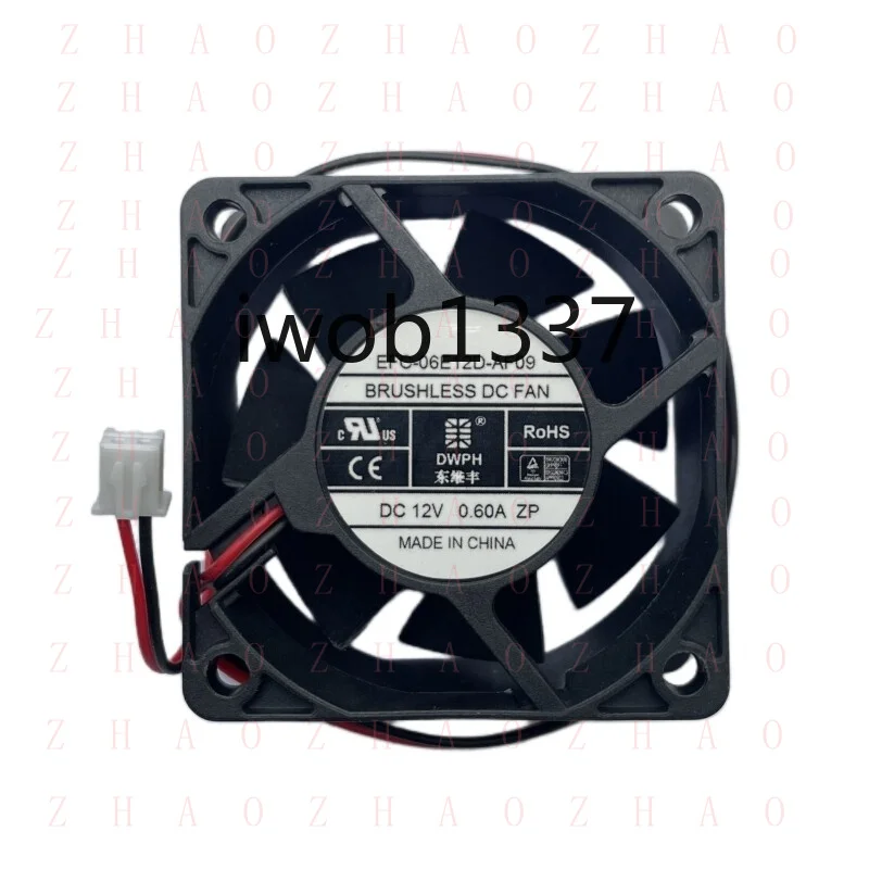 L+ for EFC-06E12D-AF09 DC 12V 0.60A Two Wires Server Square Cooling Fan