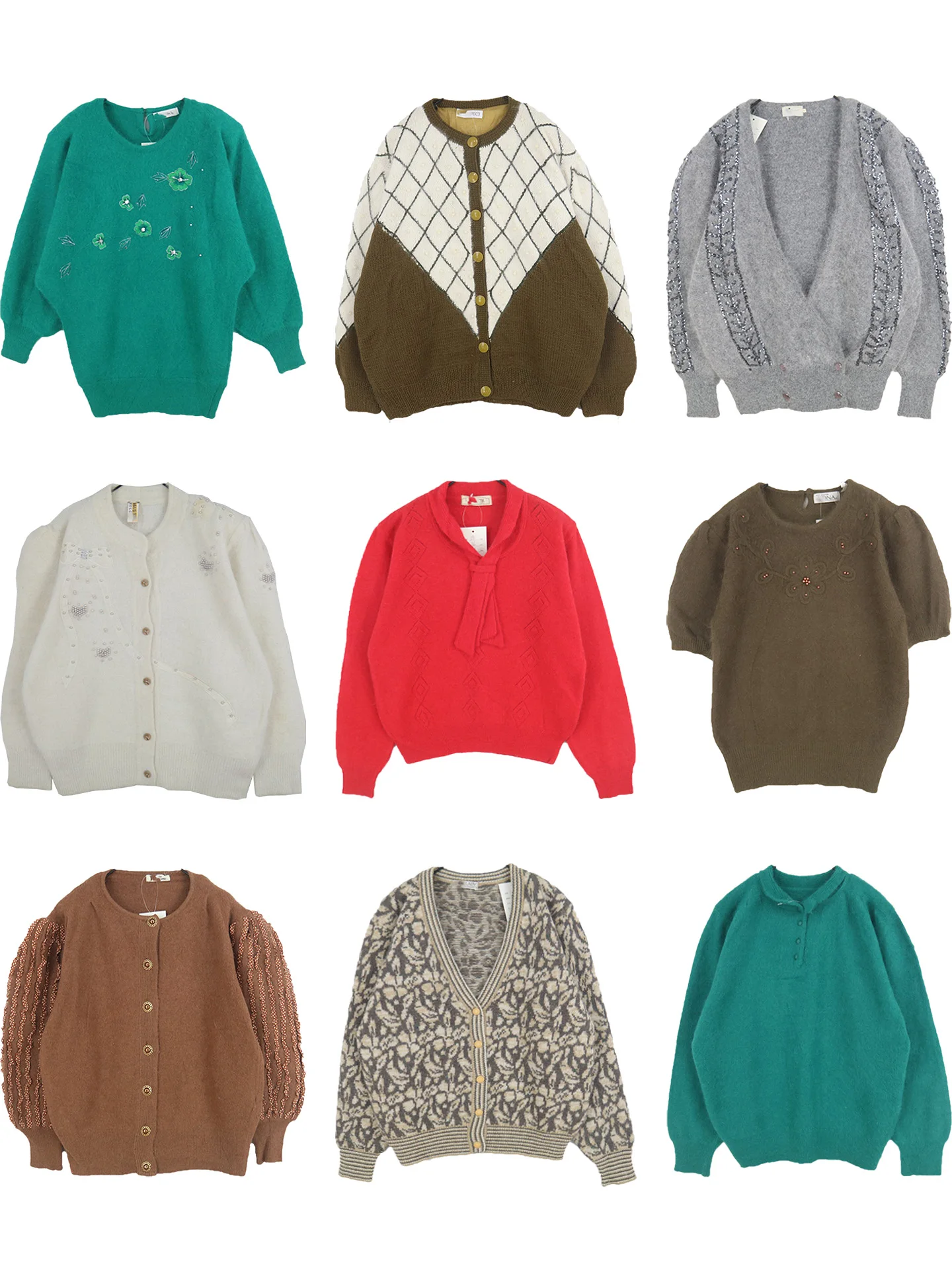 Vintage ort Women's Knitted Sweater Soft Comfortable Rabbit Fur Japanese Made Sweet Sle Loose Fit Cardigan Autumn Winter