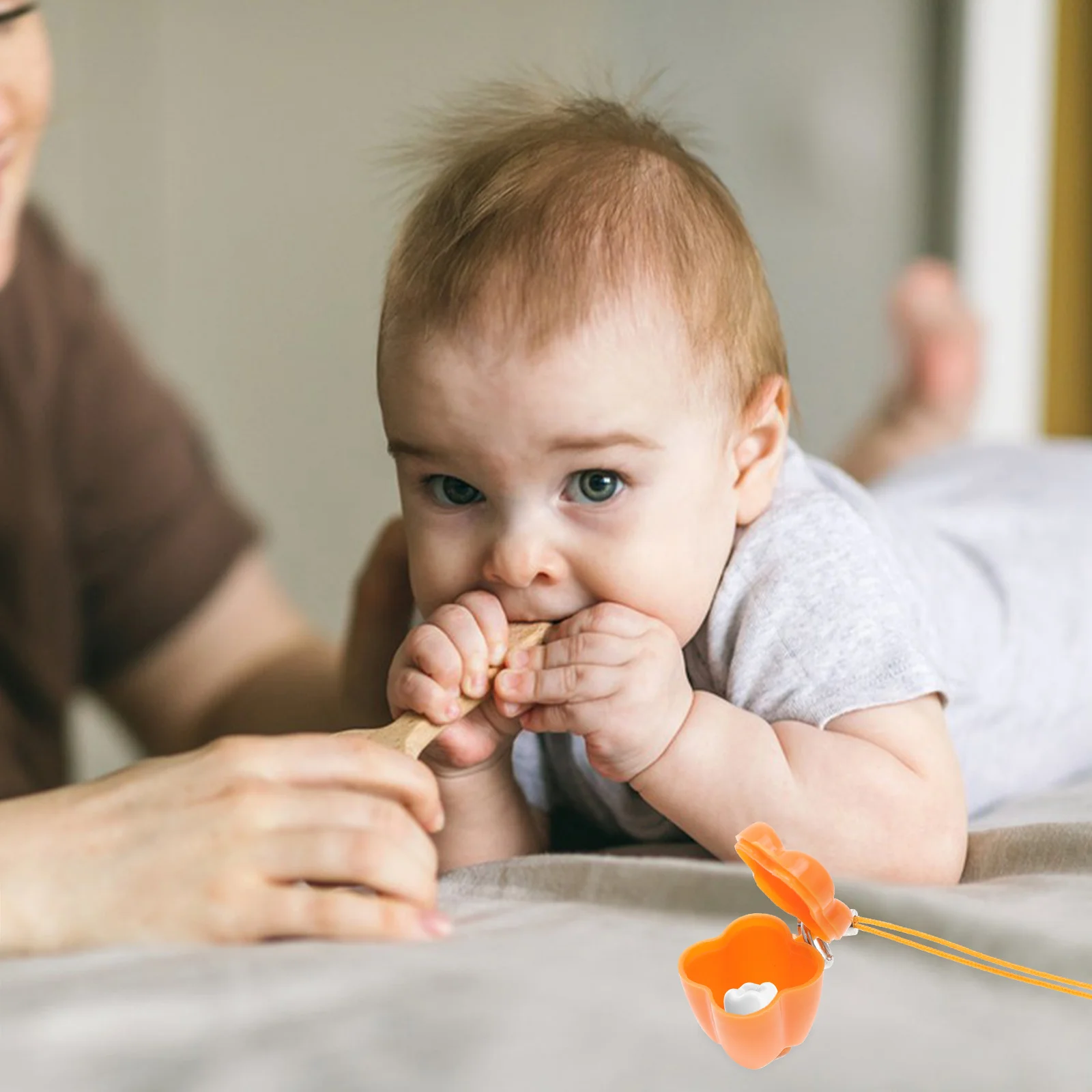 

20 шт., коробка для хранения детских зубов, милый медведь, приятный детский чехол на память для зубов, пластиковое ожерелье для детей