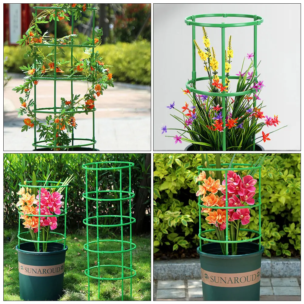 

1 set Plant Support Trellis Climbing Frame Garden Cage Vine Stakes Adjustable Layers for Tomatoes Vegetables Outdoor