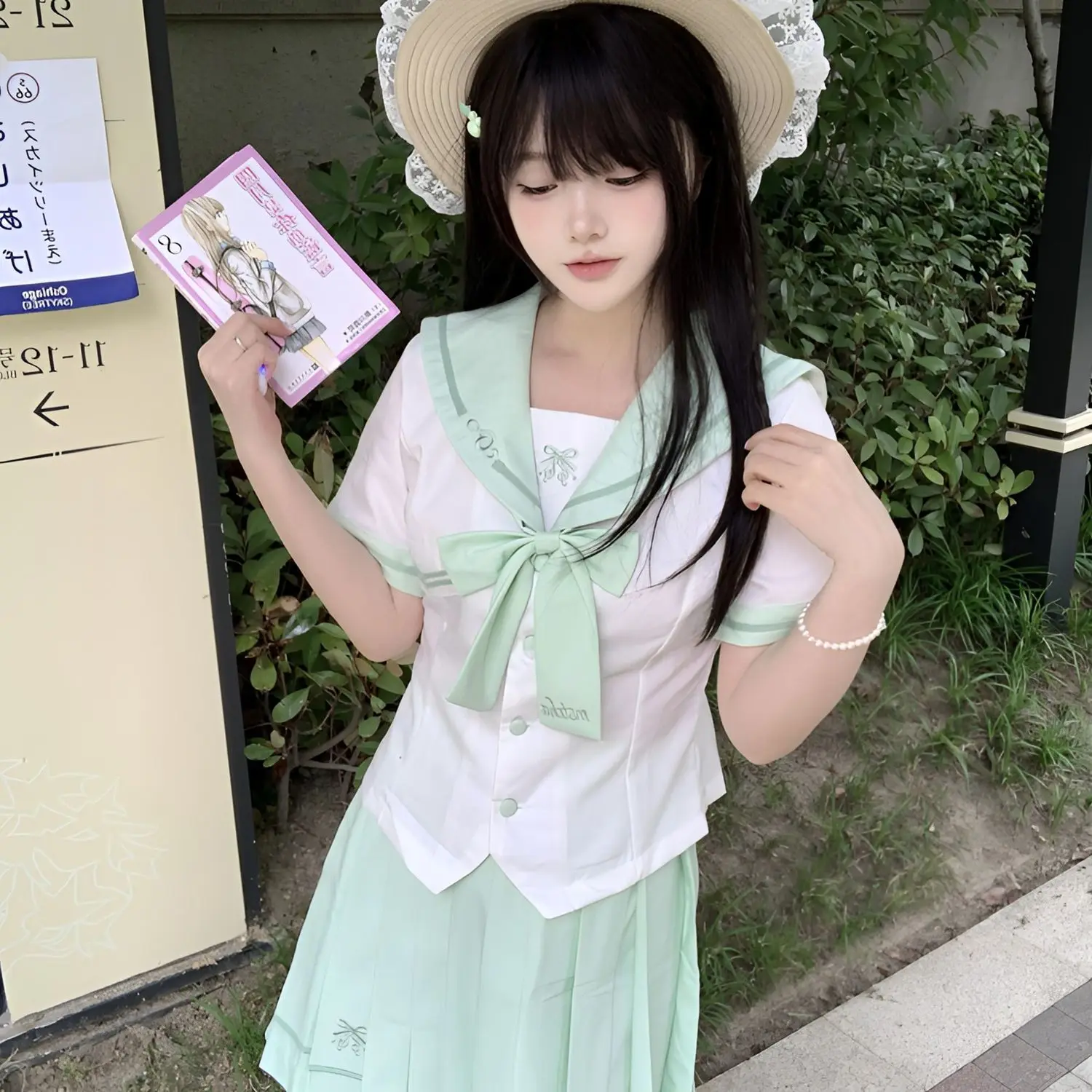 2026 Summer Authentic Sailor Suit Cute Sweet School Style Student Short-Sleeved JK Uniform Pleated Skirt Set