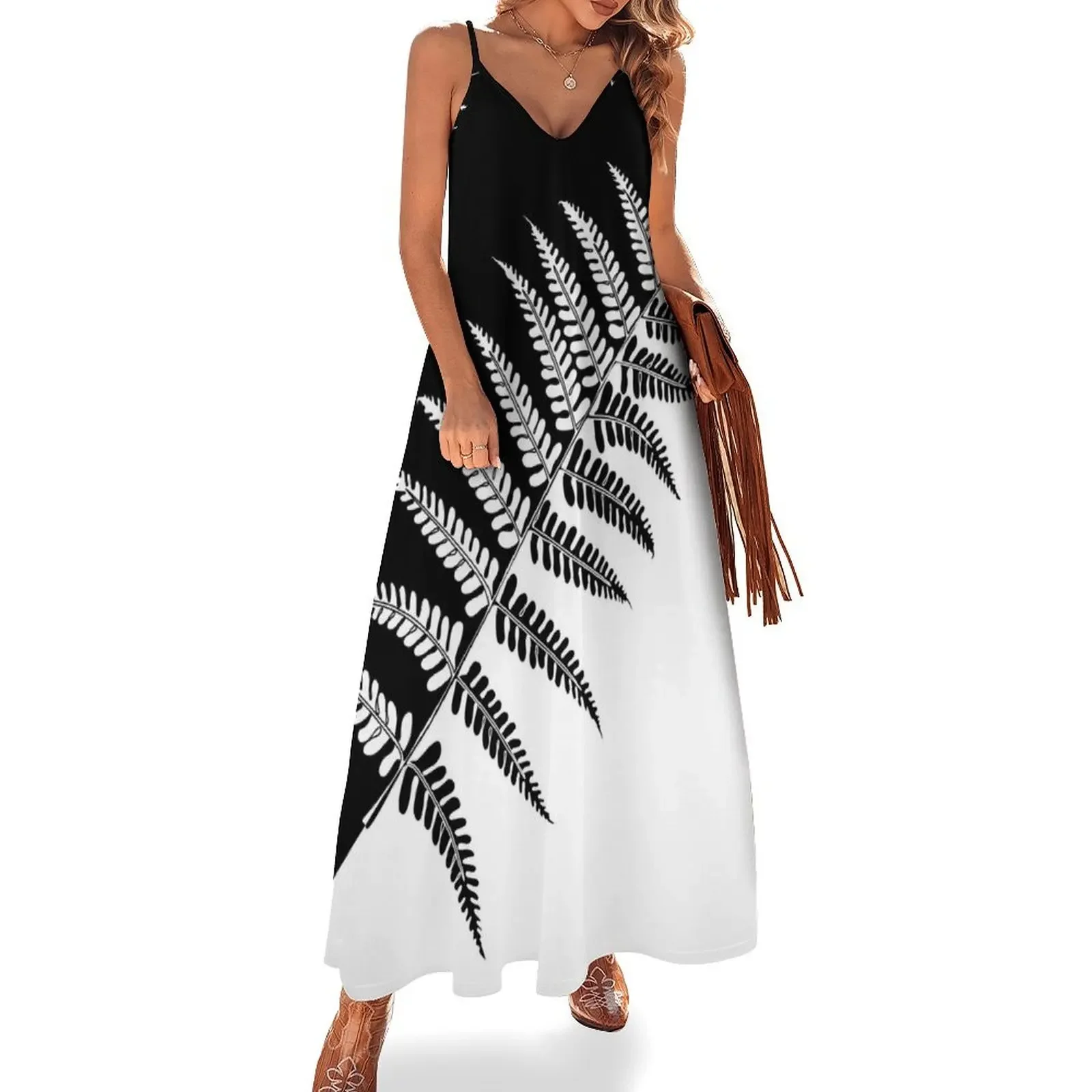 

New Zealand Fern Sleeveless Dress Dress woman summer dress woman 2024