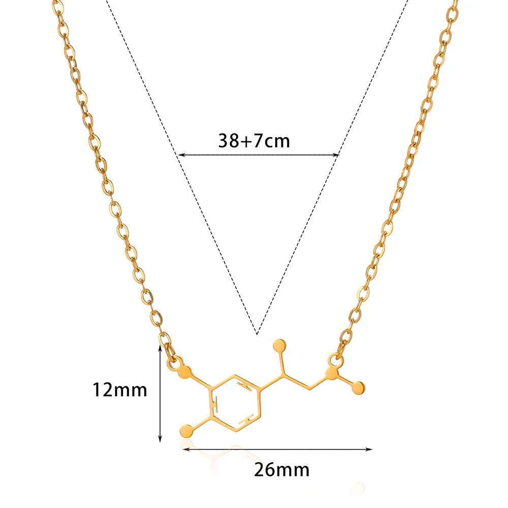 Stainless Steel Necklace For Women Men Gold Color Pendant Simple Style Fashion Dopamine Chemical Geometry Jewelry Accessories