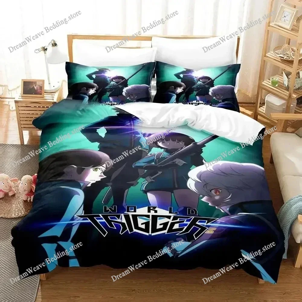 Anime Osamu Mikumo World Trigger Bedding Set Duvet Cover Bed Set Quilt Cover Pillowcase Comforter King Queen Size Boys Adult592F