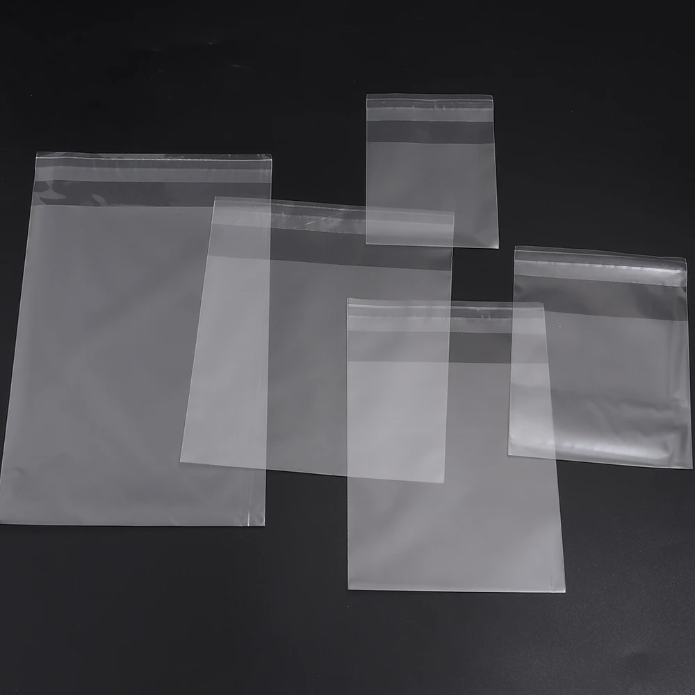 100 قطعة من أكياس البلاستيك الشفاف غير اللامع ذاتية الغلق أكياس ذاتية اللصق أكياس الحلوى كوكي علاج أكياس المخابز أكياس تغليف الهدايا للحفلات #5