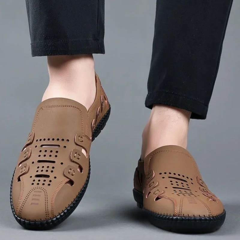 

Quick Drying Shoes for Men Soft Wear-resistant Hole Cheap Liquidation Clearance Sale Daily Use Original Comfortable Man Sandals