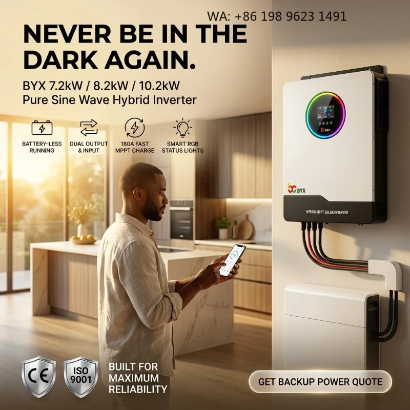 3KW-15KW 48V Battery Adaptive Hybrid Solar Inverter CE Certified Smart Energy Control Solar Power Equipment