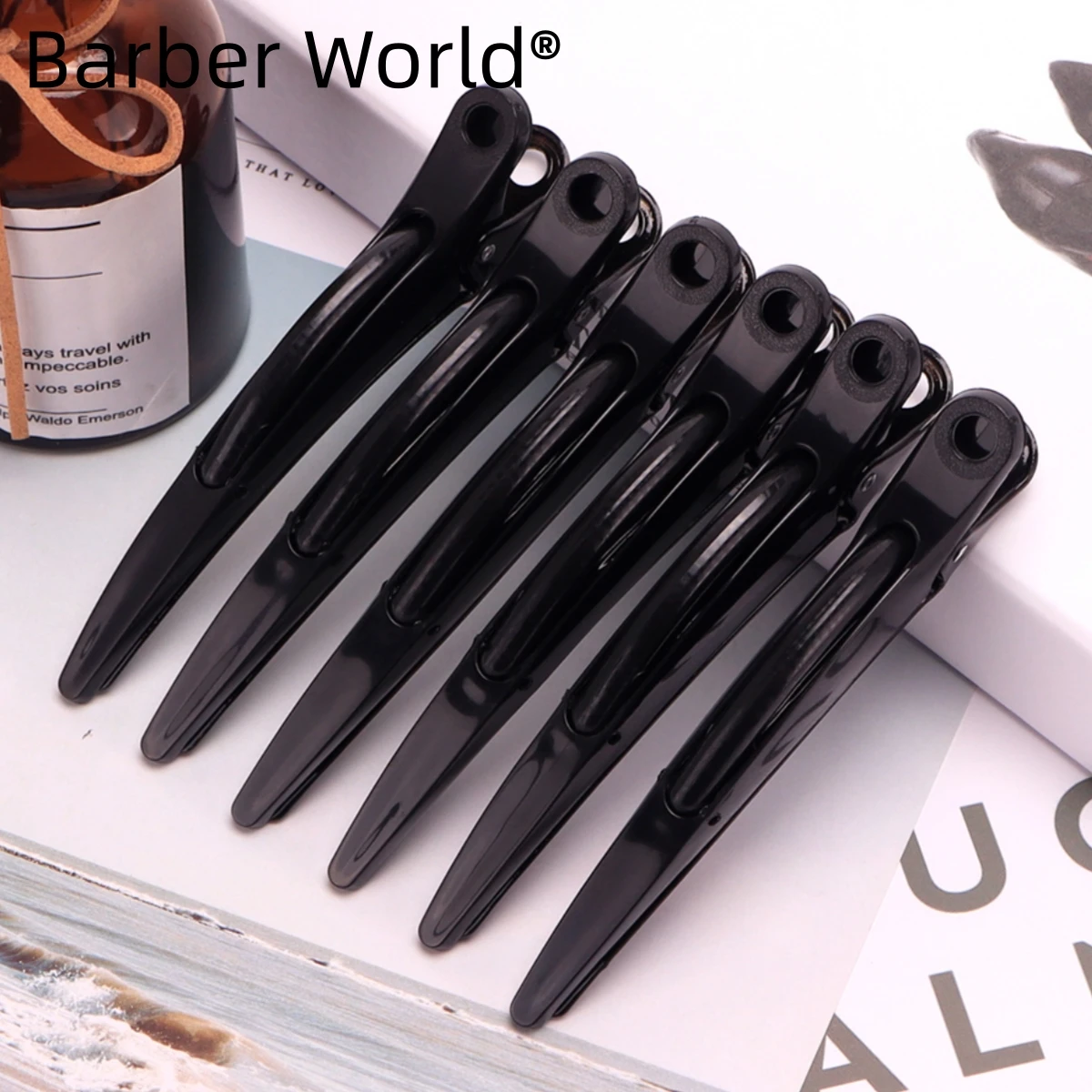 6PCS Professional Seamless Hairclip Ladies Salon Fixed Hairpin Barber Plastic Hair Root Fluffy Clips Makeup Hairdressing Tools