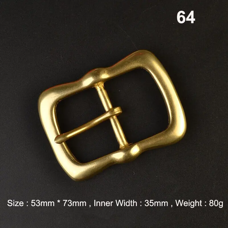 Solid Brass Pin Buckle for Leather Craft Making Belt Replacement 35mm Width