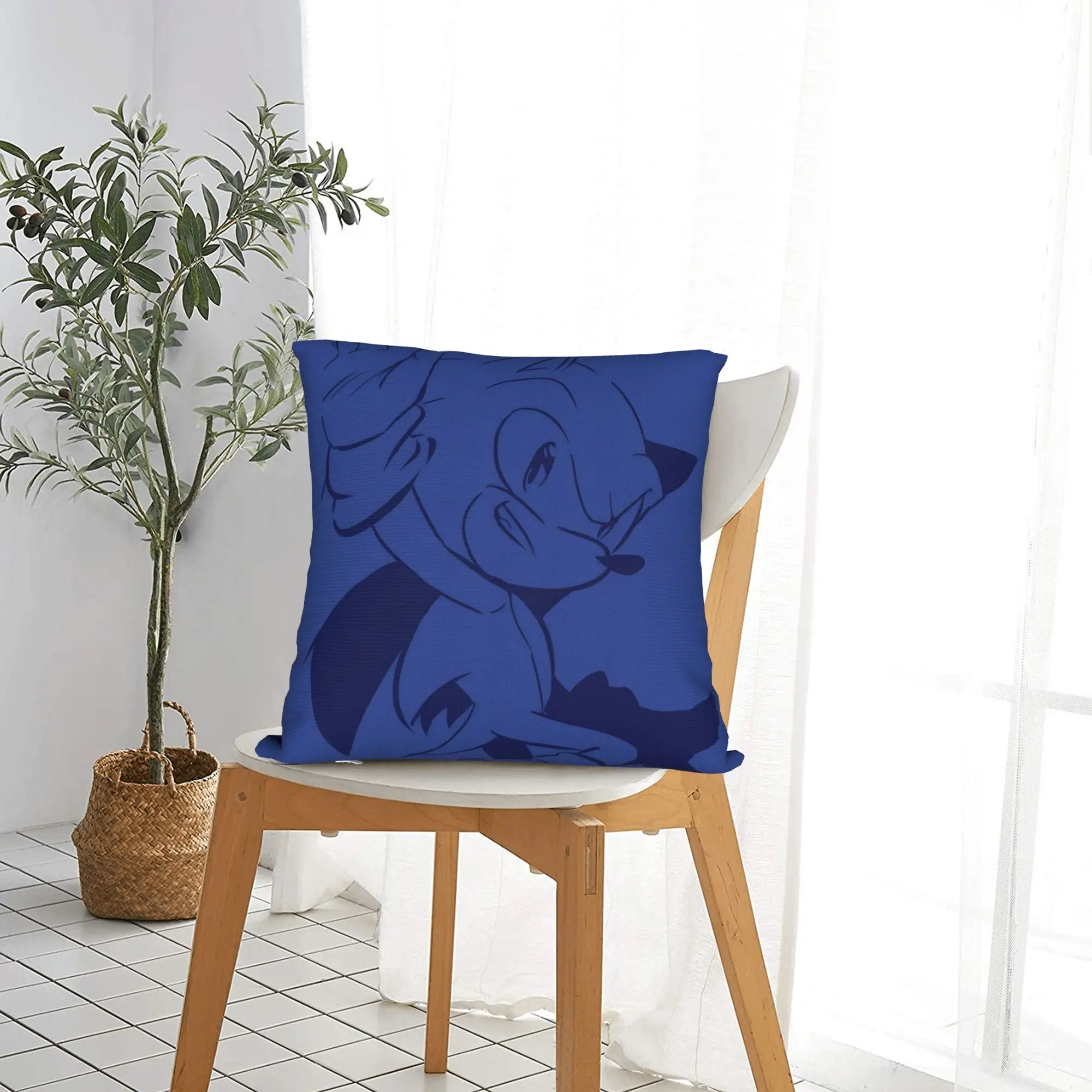Cartoon Soniced Games Square Pillowcases Polyester Seat  Cushion Cover Cool Decorative Throw Pillow Case 45*45 - view 2