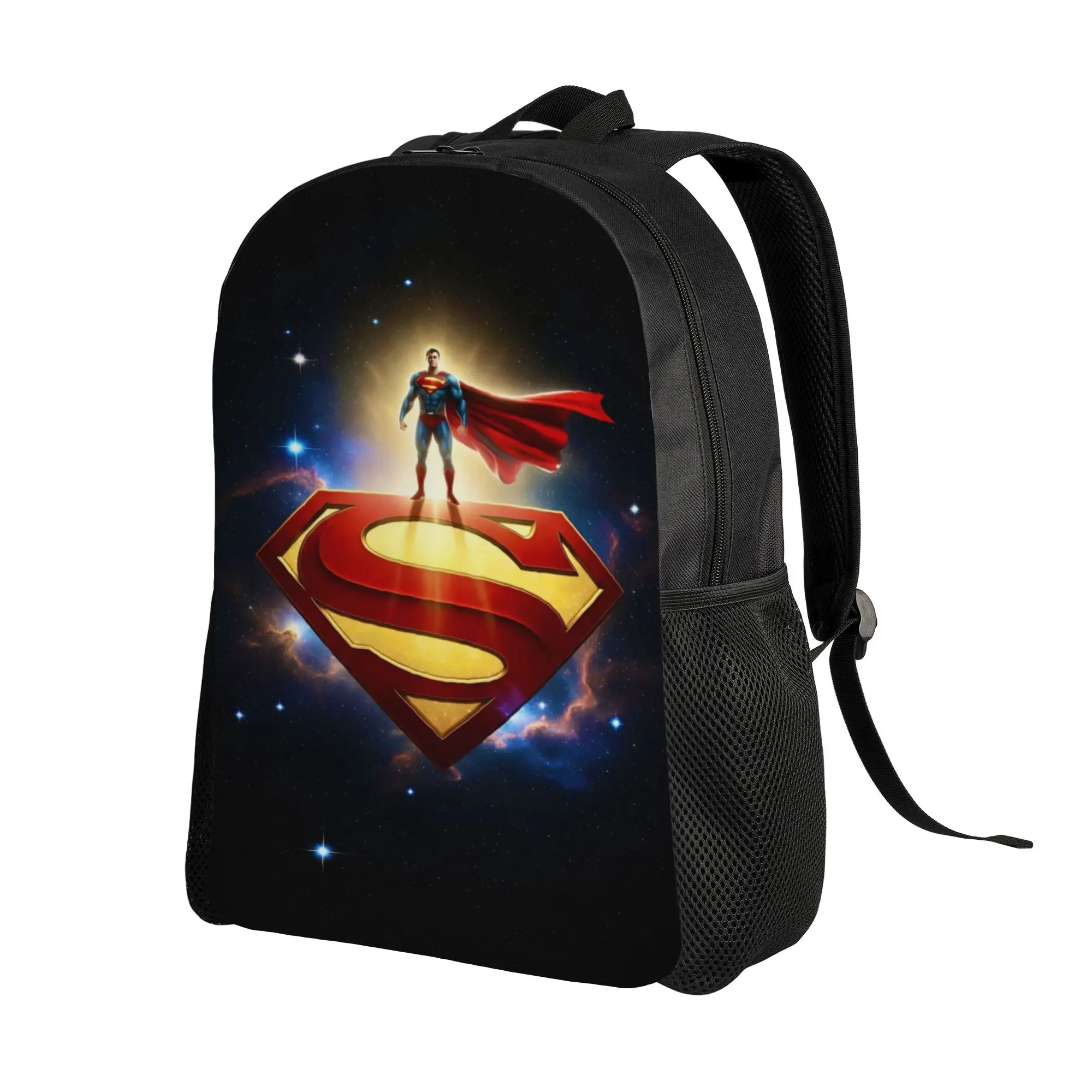 Back to school season Starry Sky Giant Superman Shield Scene Schoolbag  High School Students Fashion Backpack