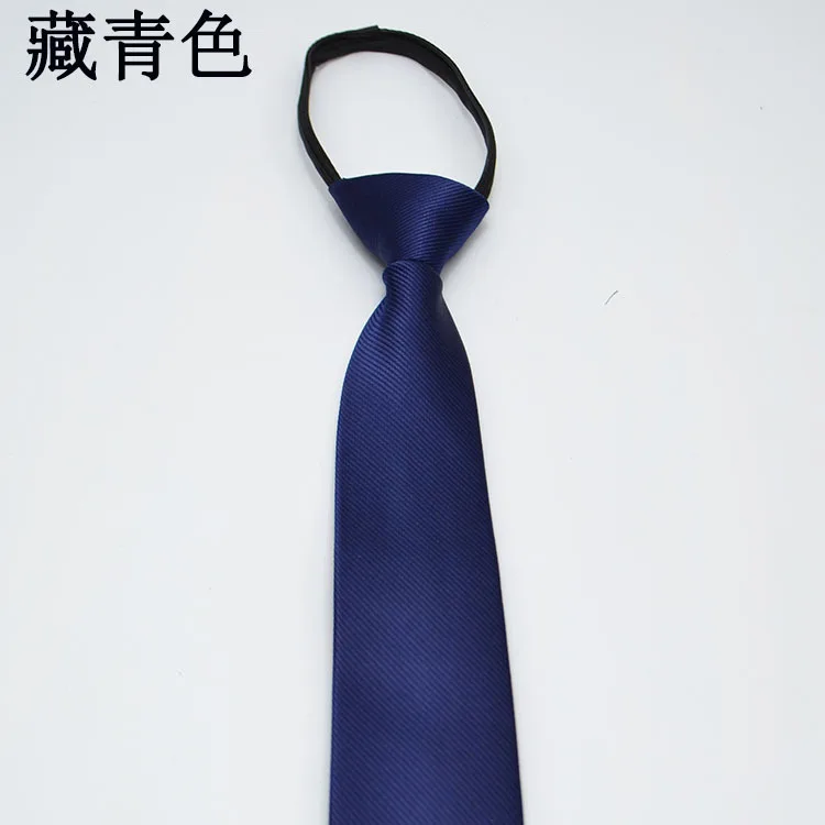 Zipper Necktie For Men Women Tie for Boys Girls Suits 6cm SolidTies Slim Girls Neck tiie Gravatas Rubber Pre-tied Tie