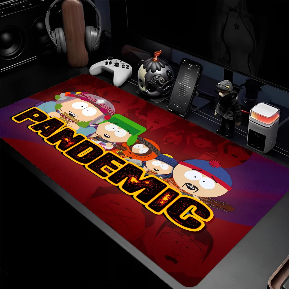 P-Park Cartoon S-Souths Mousepad Large Gaming Mouse Pad LockEdge Thickened Computer Keyboard Table Desk Mat