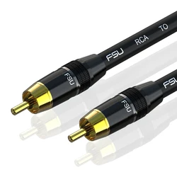 RCA to RCA Cable Digital Coaxial Audio Cable Subwoofer Cable SPDIF Male Stereo Connector for TV Amplifier Hifi Subwoofer Toslink