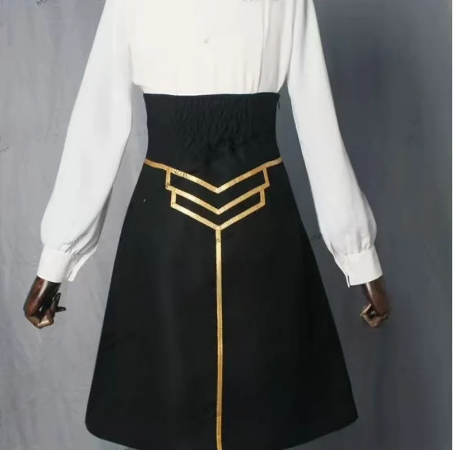 Vestido dorado negro de escenario de batalla elegante, disfraz de Cosplay, traje de princesa Sexy, emblema de fuego, Carnaval personalizado para adultos