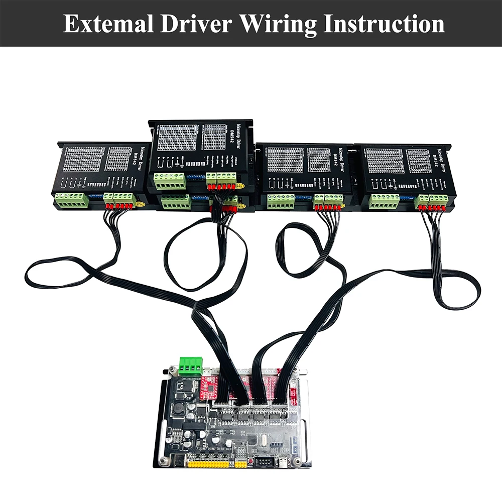 32bits GRBL Offline Controller A4988/8825 Driver 4 Axis Control Board Support Laser 300/500W Spindle for CNC Engraving Machine