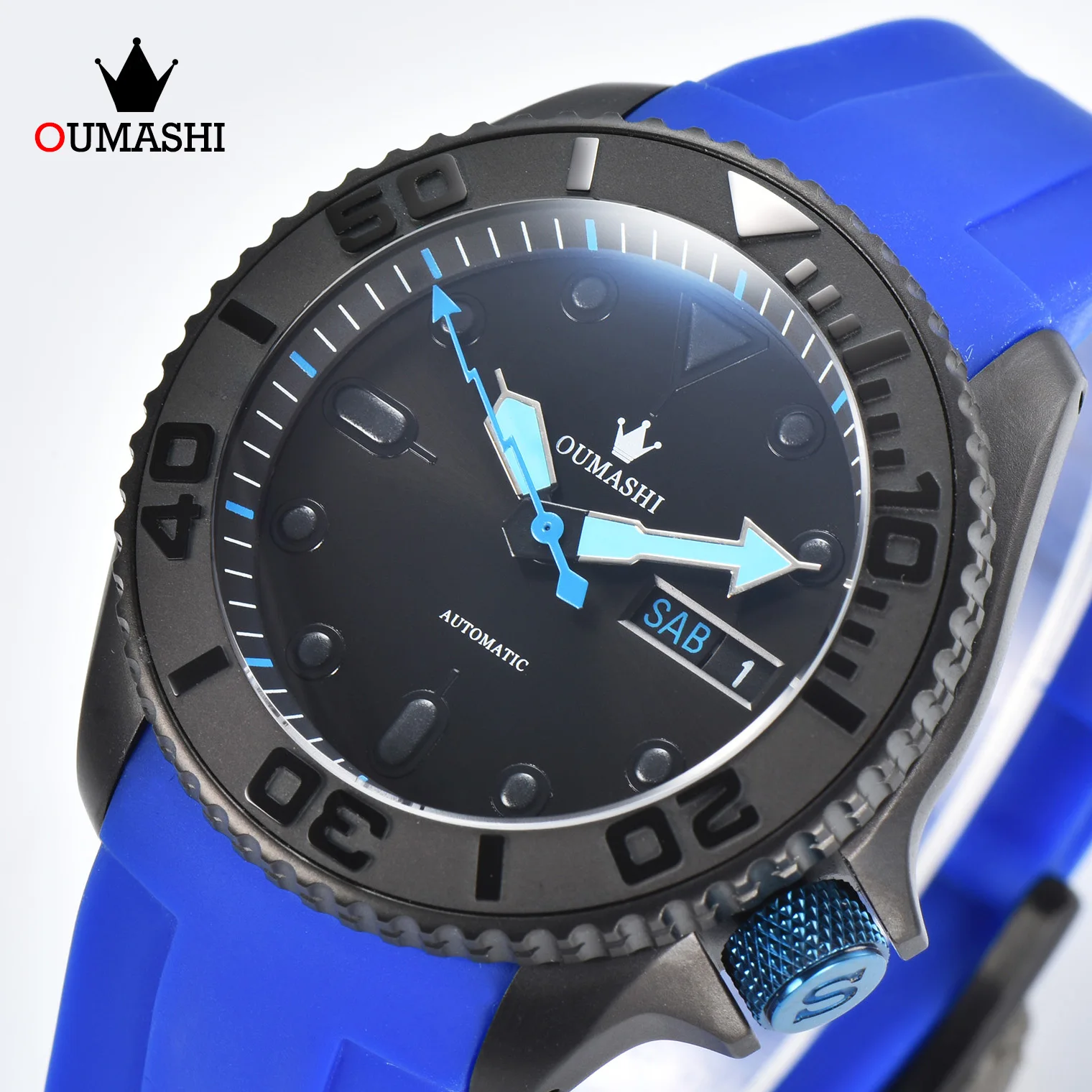 

OUMASHI men watch New Men Luxury Automatic Mechanical NH watch 35 Movement Stainless Steel Waterproof Watch Luminous 007 B2